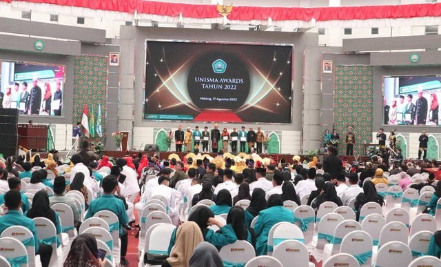 Unisma Awards yang berlangsung di Gedung Bundar Al Asy'ary Unisma. Foto / Feni Yusnia