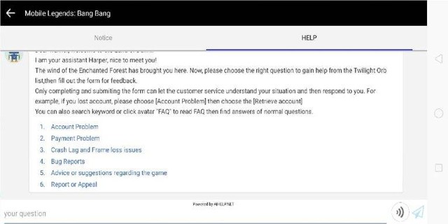 Cara Menghubungi Customer Service Mobile Legends 