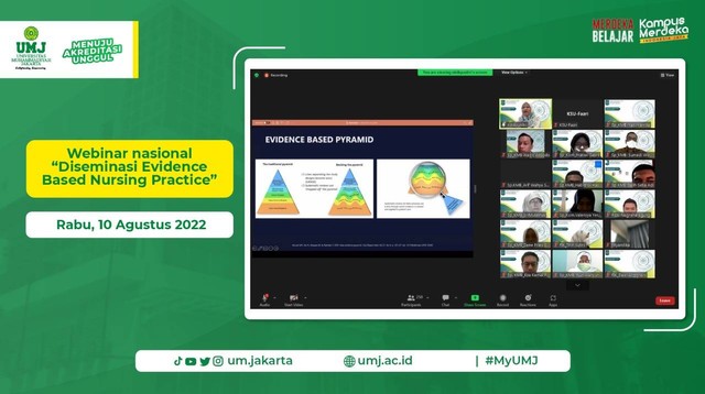 Webinar Nasional Diseminasi Evidence Based Nursing Practice