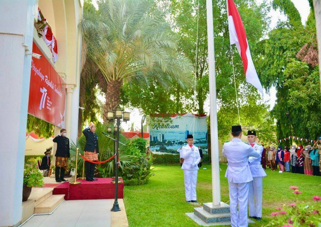 Rayakan HUT Ke-77 RI, KBRI Khartoum Gelar Upacara Bendera dan Piala Kemerdekaan