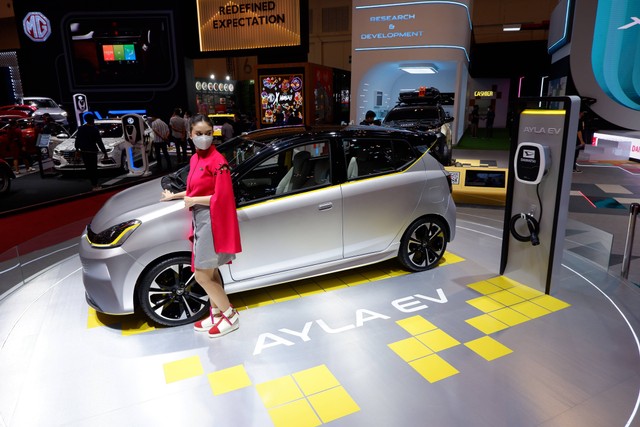 Daihatsu Ayla EV di GIIAS 2022. Foto: Aditya Pratama Niagara/kumparan