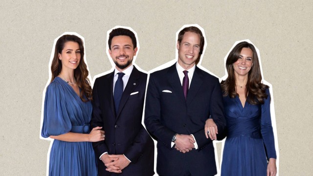 Mirip Pangeran William & Kate Middleton, Ini Foto Tunangan Anak Raja Yordania. Foto: Instagram/@alhusseinjo, Chris Jackson/Getty Images