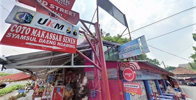 rekomendasi coto makassar enak di jakarta. sumber foto : google street view.