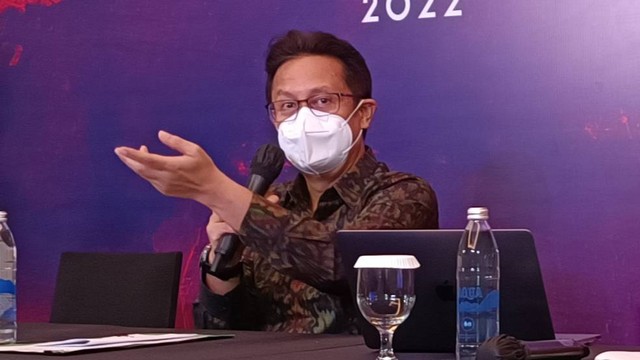 Menteri Kesehatan (Menkes) Budi Gunadi Sadikin saat jumpa pers Health Working Group Meeting G20" di Hotel Hilton, Kabupaten Badung, Bali, Senin (22/8). Foto: Denita br Matondang-Kumparan