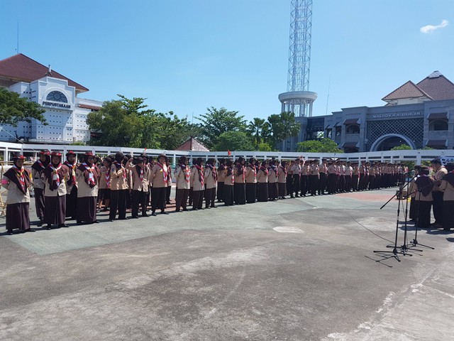 Scout Skills Competition III, lomba pramuka antar penegak se-DIY & sekitarnya yang di gelar oleh Racana K.H Ahmad Dahlan dan Nyai Hj Ahmad Dahlan, Gugusdepan Kota Yogyakarta 07-027 & 07-028. [Sumber: Dok.Pribadi]