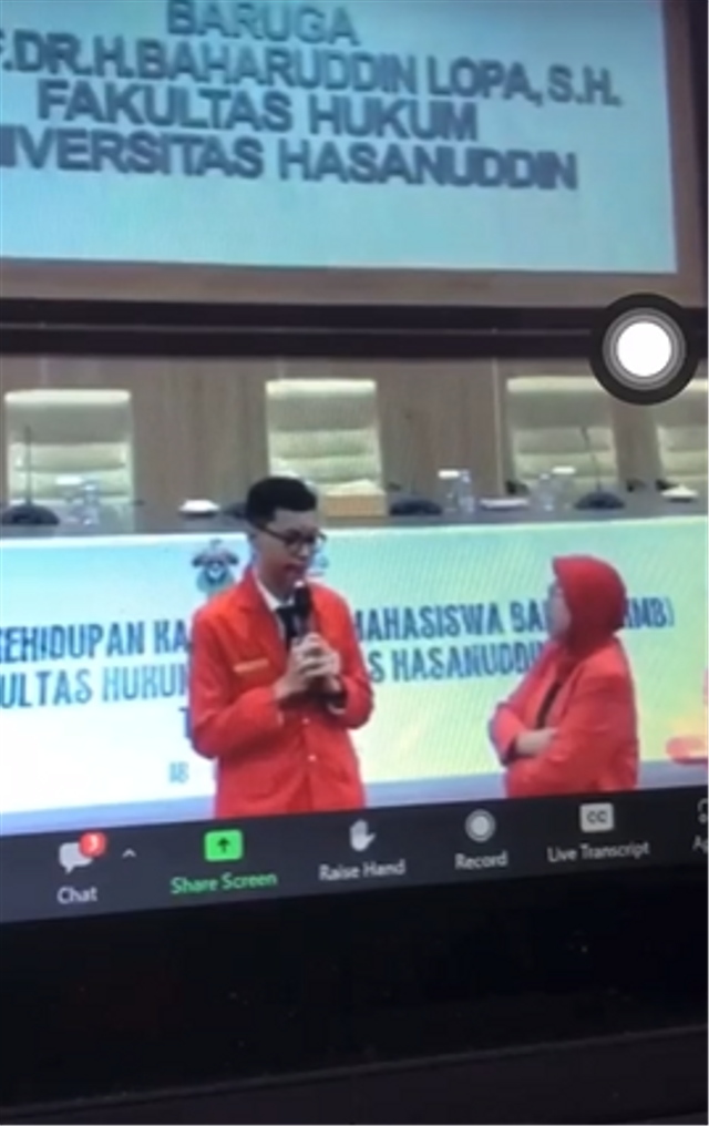 Potongan gambar viral dosen Unhas Makassar usir mahasiswa yang mengaku sebagai orang berjenis kelamin netral atau nonbiner. Dok Istimewa