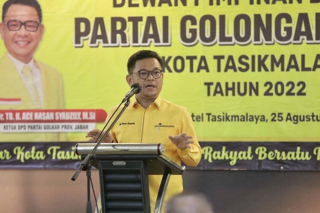 Ketua DPD Partai Golkar Jabar Ace Hasan Syadzily. (Tomi Indra)