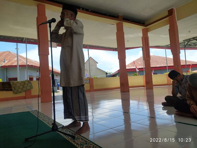 Lomba Adzan Warga Binaan Rutan Pasangkayu Dalam Rangka Hari Kemederkaan Republik Indonesia ke-77. Foto: Rutan Pasangkayu/dok (27/08)