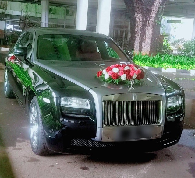 Rolls Royce yang Disewakan Indo Car Rent dalam acara pernikahan.  Foto: Indo Car Rent