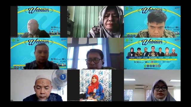 WEBINAR : Rektor UMPR, Dr. Sonedi, M.Pd. saat membuka Webinar Nasional Series 8 yang diadakan secara daring pada Kamis (25/8).