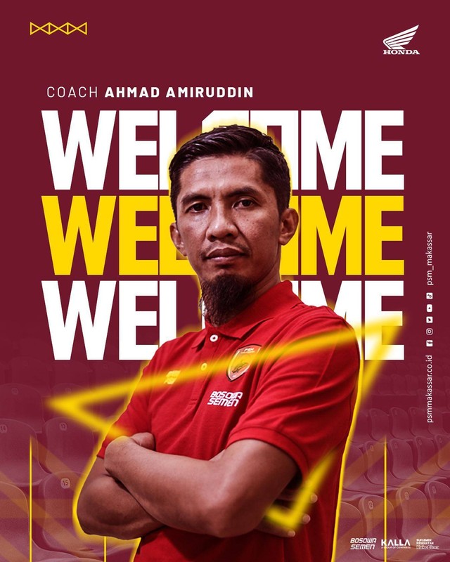 Ahmad Amiruddin mantan pemain PSM Makassar yang kini menjadi staf pelatih, pernah memperkuat Persibone di ajang Habibie Cup. Foto: Dok. PSM Makassar 