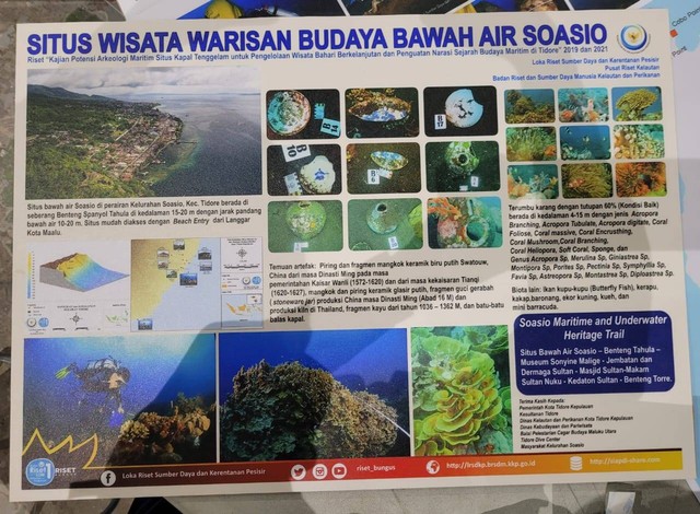 Situs Wisata Warisan Budaya Bawah Laut Soasiu, Kora Tidore Kepulauan, Foto : Pribadi