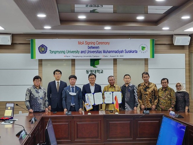 Kerjasama antara UMS dengan Tongmyong University Korea. Foto : Humas UMS