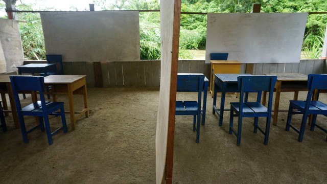 Kondisi kelas di SMA Negeri 19 Takengon Kelas Jauh, di Aceh Tengah. Foto: Zuhri Noviandi/kumparan