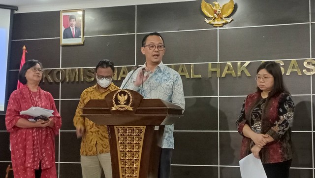 Konferensi Pers Komnas HAM Terkait Hasil Penyelidikan Pembunuhan Brigadir Yosua, di Komnas HAM, Jakarta, Kamis (1/9/2022). Foto: Fadhlan/kumparan