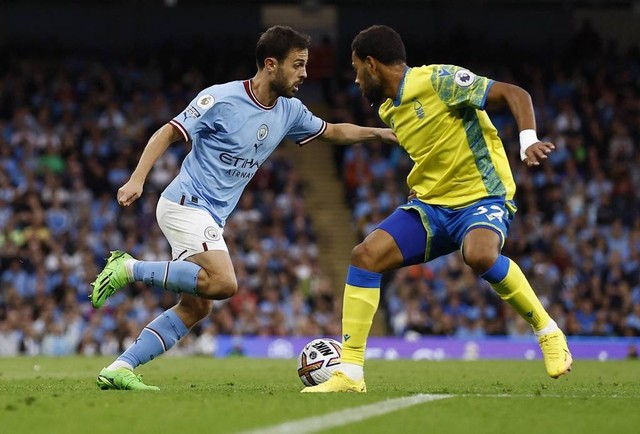 Manchester City vs Nottingham Forest. Foto: Jason Cairnduff/Reuters