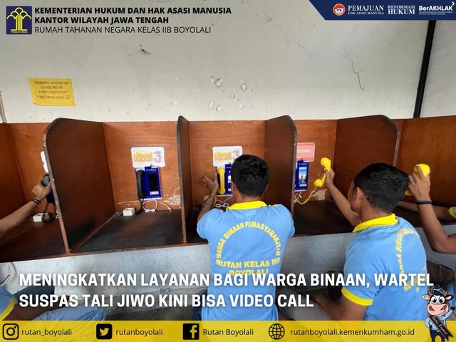 Meningkatkan Layanan Warga Binaan, Wartel Suspas Tali Jiwo Kini Bisa Video Call