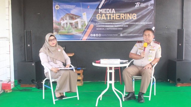 Media Gathering Karantina Pertanian Mamuju. Foto: Saharuddin Nasrun/SulbarKini