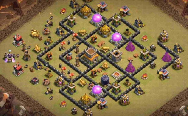 Ilustrasi base COC TH 8. Foto: cocbase.com  