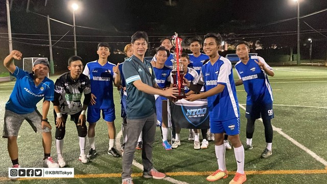 HUT ke-77 RI: Tim N700 Supreme Sukses Rebut Juara 1 Turnamen Futsal KBRI Tokyo