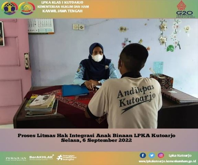 P﻿enuhi Hak Integrasi, 3 Anak Binaan LPKA Klas I Kutoarjo Jalani Litmas ...