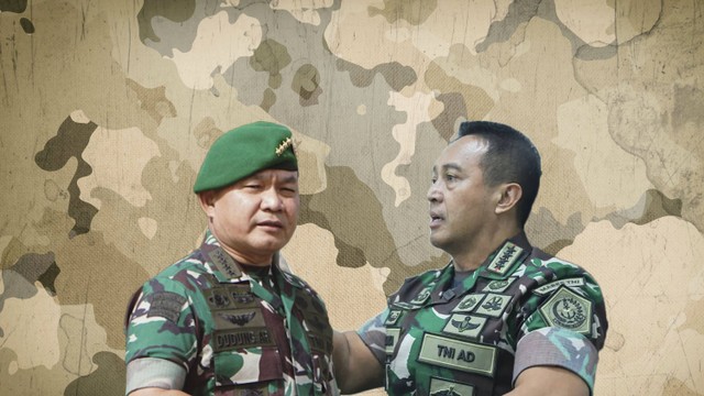 KSAD Jenderal TNI Dudung Abdurachman dan Panglima TNI Jenderal Andika Perkasa. Foto: kumparan