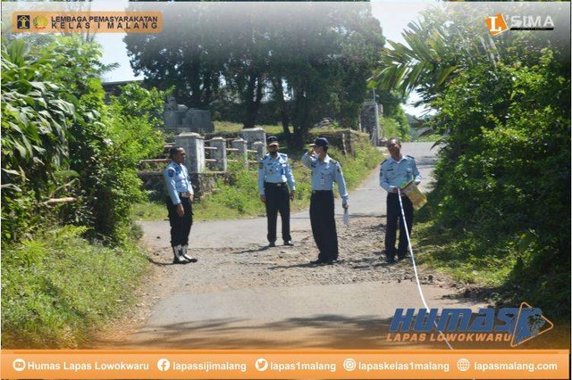 Survey Tanah Hibah dari Kemenkeu RI bersama Tim Kanwil Kemenkumham Jatim. Foto : Rudy/humaslapasmalang.