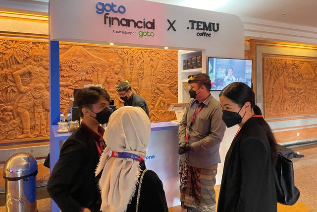 Kedai kopi Titik Temu hadir dalam acara Digital Innovation Network (DIN), rangkaian dari Presidensi G20 pada 2-4 September 2022 di Bali. Foto: GoTo