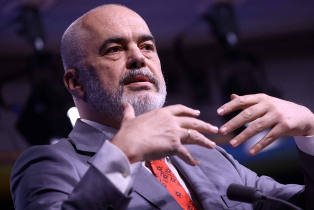 PM Albania Edi Rama. Foto: Kenzo TRIBOUILLARD / AFP