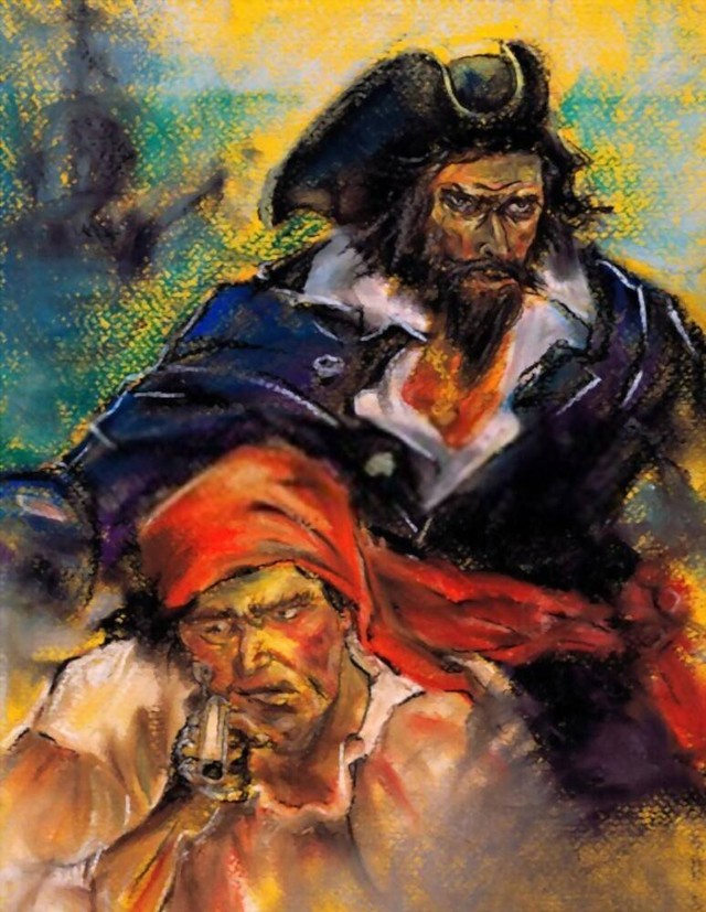 Para perompak, sumber : https://www.shutterstock.com/id/image-illustration/series-famous-pirates-go-boarding-captain-1470924335