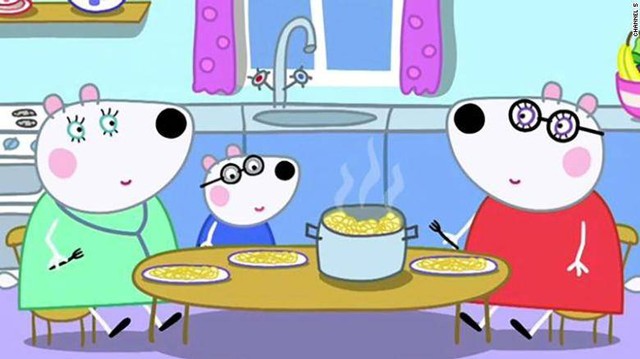 Adegan Serial Animasi Peppa Pig yang Menampilkan Orang Tua Sesama Jenis. Foto: Channel 5