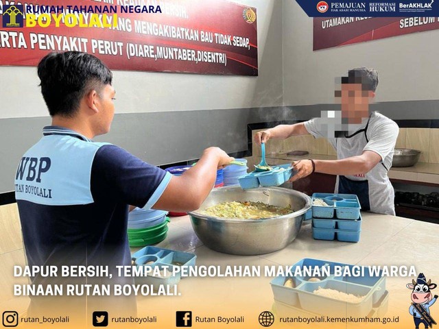 Dapur Bersih, Tempat Pengolahan Makanan Bagi Warga Binaan Rutan Boyolali