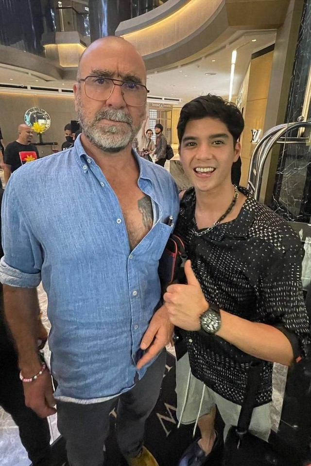 Al Ghazali bertemu Eric Cantona. Foto: Instagram/@alghazali7