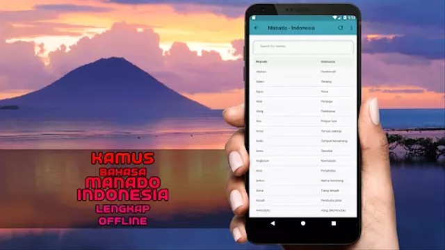 Ilustrasi aplikasi translate bahasa Manado. Foto: Dokumentasi Google Playstore. 