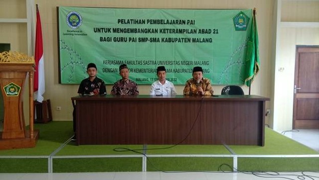 Acara pengabdian masyarakat Universitas Negeri Malang (UM) untuk guru PAI di Kabupaten Malang. Foto/ Dok.LP2M UM