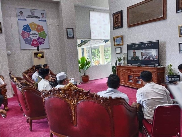 Rapat koordinasi percepatan pembangunan rumah rusak berat pasca gempa Pasaman Barat, Rabu (14/9/2022). Dokumentasi: Diskominfo Pasaman Barat