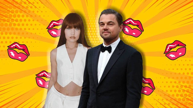 Kolase foto Gigi Hadid dan Leonardo Dicaprio. Foto: Instagram @gigihadid dan AFP