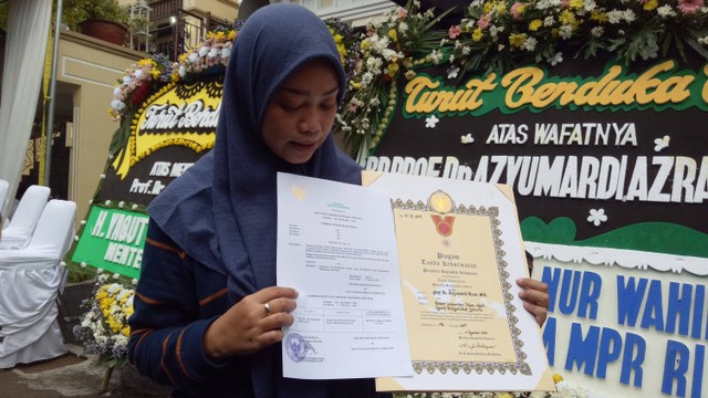 Sekretaris Prof Azyumardi Azra, Femi Nur Baini.  Foto: Ananta Erlangga/kumparan