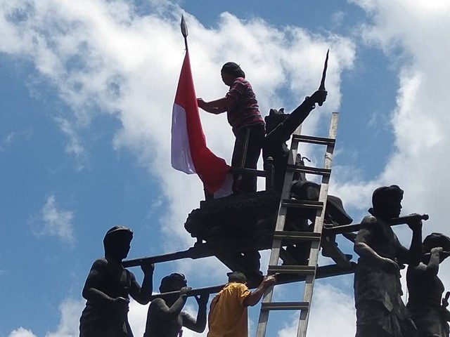 Persiapan peringatan Puputan Badung ke-116 di Denpasar, Bali