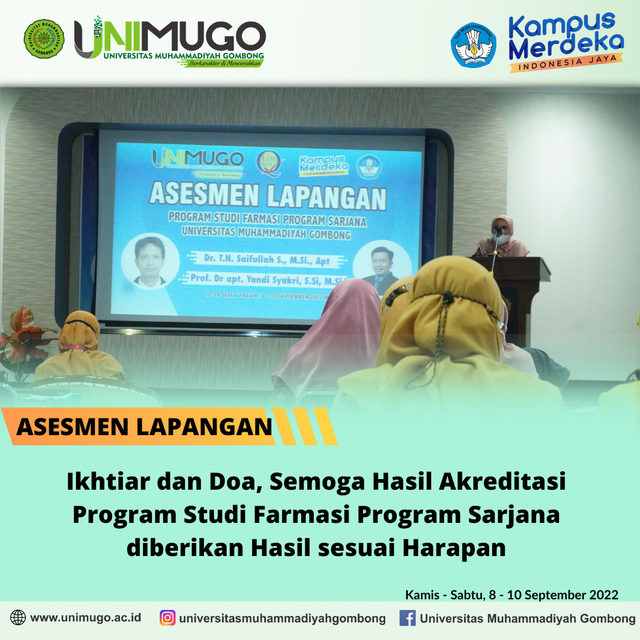 Rektor Unimugo Dr. Herniyatun, M.Kep., Sp,Mat dalam sambutannya. Sumber Dok.Humas