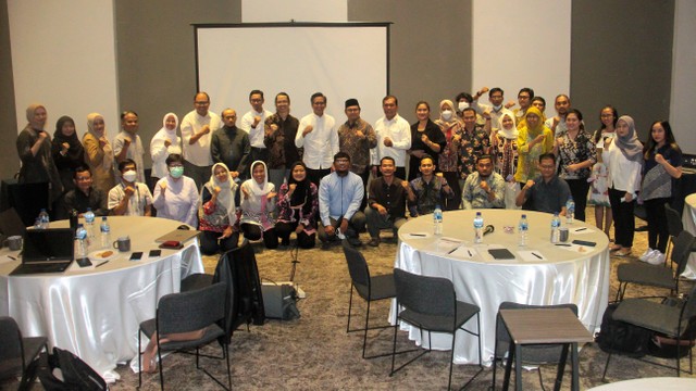 Peserta Forum Koordinasi dan Konsultasi Desain Forum Kemitraan RAN PE di Artotel Thamrin, Jakarta. FOTO: Dok