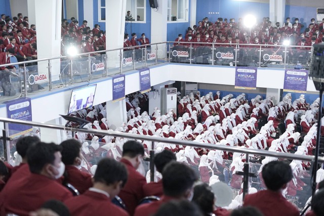 Ribuan mahasiswa baru Umsida 2022 penuhi Auditorium Umsida Kampus 1