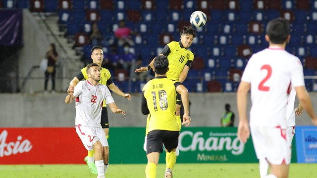 Malaysia vs Tajikistan di King's Cup. Foto: Twitter/@FAM_Malaysia
