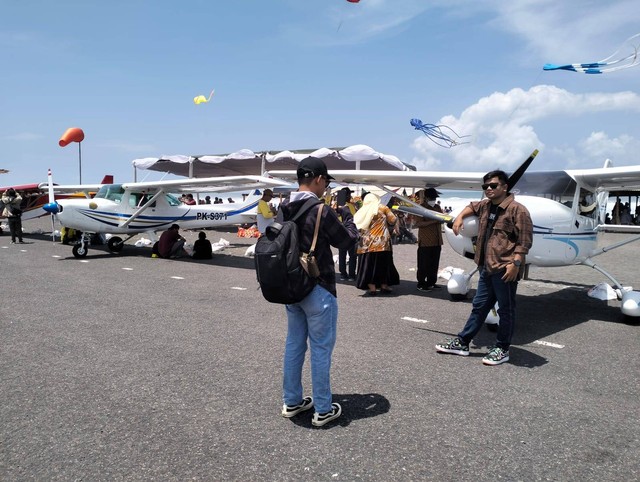 Suasana event Jogja Air Show di Parangtritis Bantul. Foto: Tugu Jogja