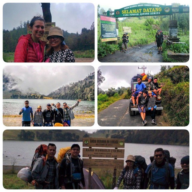 Foto Bersama Alice teman dari pendaki yang hilang asal Swiss. Foto berdua pendakian 2015 dan pendakian 2016 menggunakn Jeep Bapak.