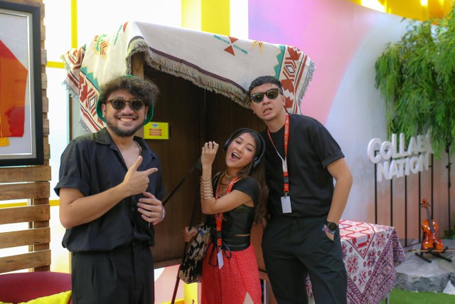 Pengunjung berkesempatan bertemu dengan musisi yang pernah berkolaborasi dengan Collabonation. Foto: Dok. IM3