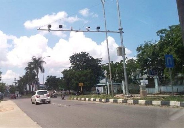 Kamera pemantau lalu lintas di kawasan Sincomm, Batam Centre. (Foto: Reza/Batamnews)
