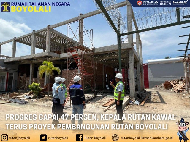 Progres Capai 47 Persen, KaRutan Kawal Terus Proyek Pembangunan Rutan Boyolali