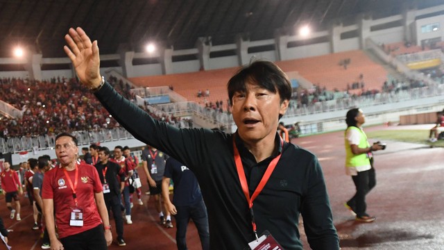 Pelatih Tim Nasional Indonesia Shin Tae Yong. Foto: ANTARA FOTO/Aditya Pradana Putra