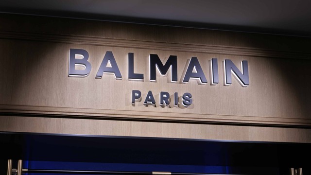 Ilustrasi logo Balmain. Foto: REPORT/Shutterstock